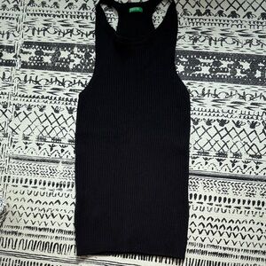 Knit Black Ribbed Tank Top